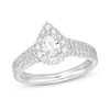 Thumbnail Image 1 of Vera Wang Love Collection 1-1/4 CT. T.W. Pear-Shaped Diamond Flower Frame Engagement Ring in 14K White Gold (I/SI2)