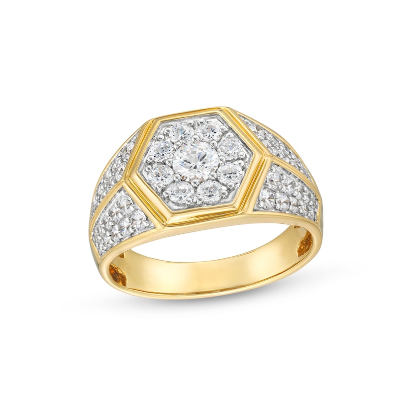 Main Image 1 of 1-3/4 CT. T.W. Certified Lab-Grown Diamond Signet Ring in 14K Gold (F/SI2)