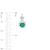 Thumbnail Image 3 of Lab-Created Emerald and White Lab-Created Sapphire Infinity Pendant, Drop Earrings and Bracelet Set in Sterling Silver