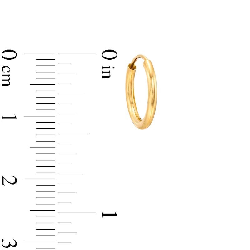 Main Image 3 of Endless 12.0mm Hoop Earrings in Hollow 14K Gold
