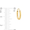 Thumbnail Image 3 of Diamond-Cut Endless 13.0mm Hoop Earrings in Hollow 14K Gold