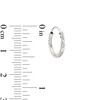 Thumbnail Image 3 of Diamond-Cut Endless 13.0mm Hoop Earrings in Hollow 14K White Gold
