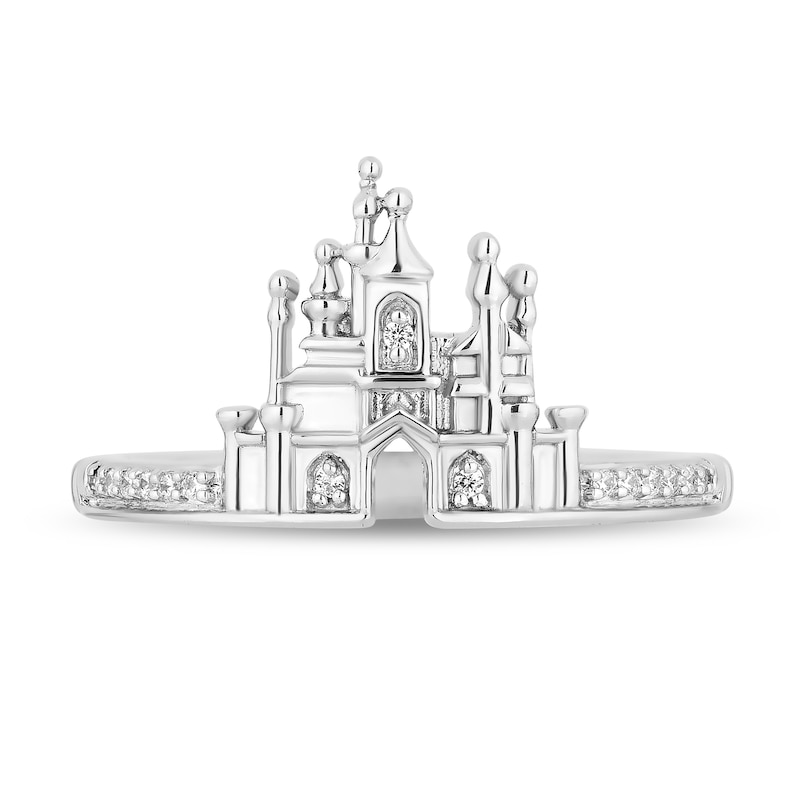 Main Image 5 of Enchanted Disney 1/5 CT. T.W. Diamond Castle Ring Set in Sterling Silver