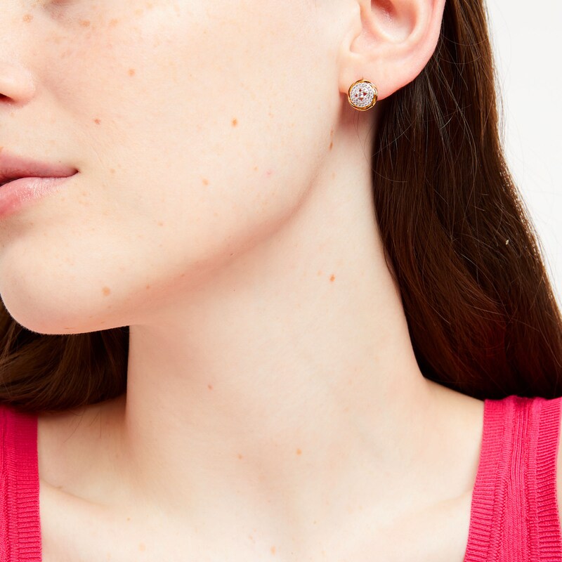 1/3 CT. T.W. Multi-Diamond North Star center Stud Earrings in 10K Gold
