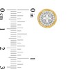 Thumbnail Image 2 of 1/3 CT. T.W. Multi-Diamond North Star center Stud Earrings in 10K Gold