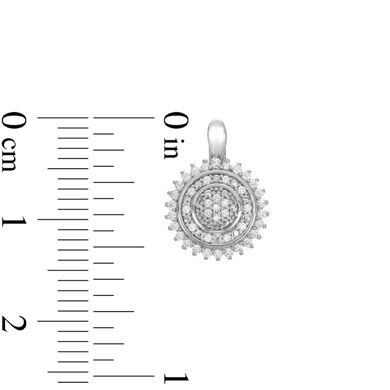 1/4 CT. T.W. Multi-Diamond Multi-Row Starburst Frame Drop Earrings in Sterling Silver