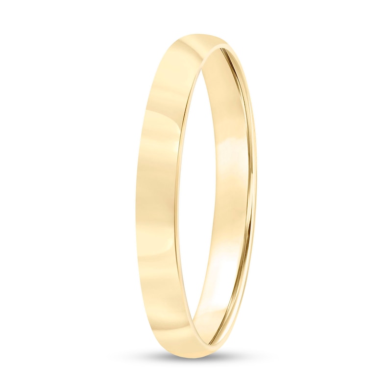 Main Image 2 of 3.0mm Engravable Low Dome Comfort-Fit Wedding Band in 10K Gold (1 Line)