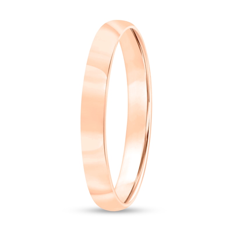 Main Image 2 of 3.0mm Engravable Low Dome Comfort-Fit Wedding Band in 10K Rose Gold (1 Line)