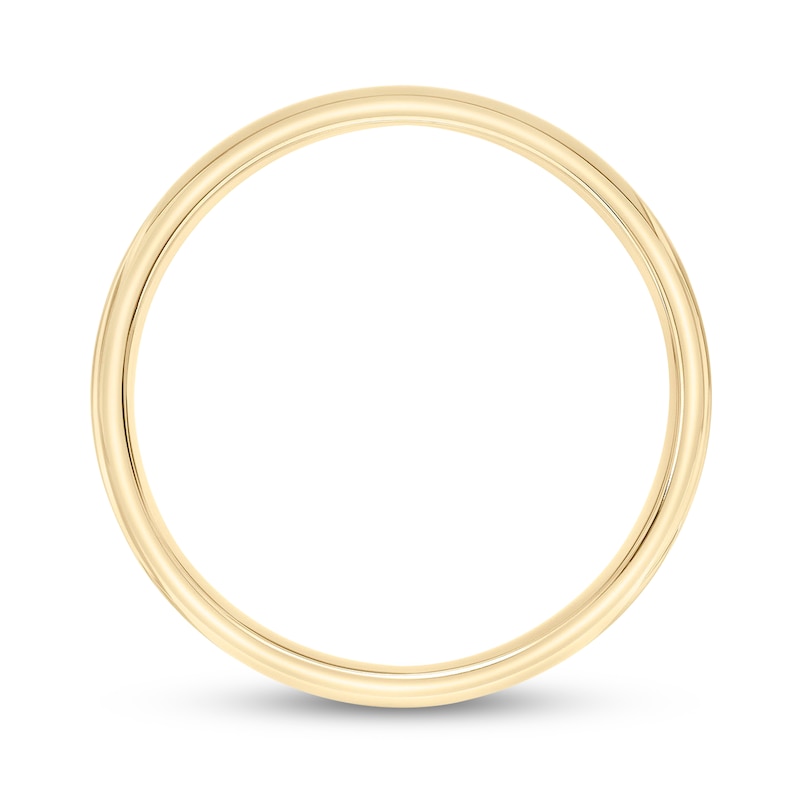 Main Image 3 of 4.0mm Engravable Low Dome Comfort-Fit Wedding Band in 10K Gold (1 Line)