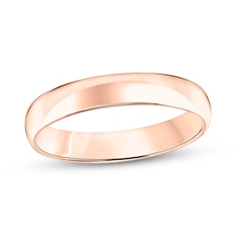 4.0mm Engravable Low Dome Comfort-Fit Wedding Band in 10K Rose Gold (1 Line)