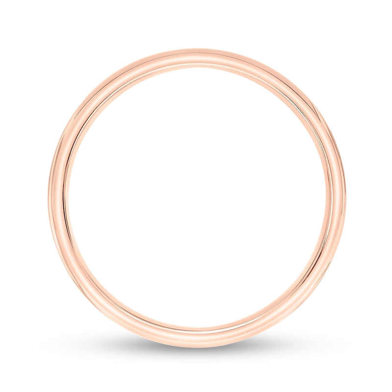Main Image 3 of 4.0mm Engravable Low Dome Comfort-Fit Wedding Band in 10K Rose Gold (1 Line)