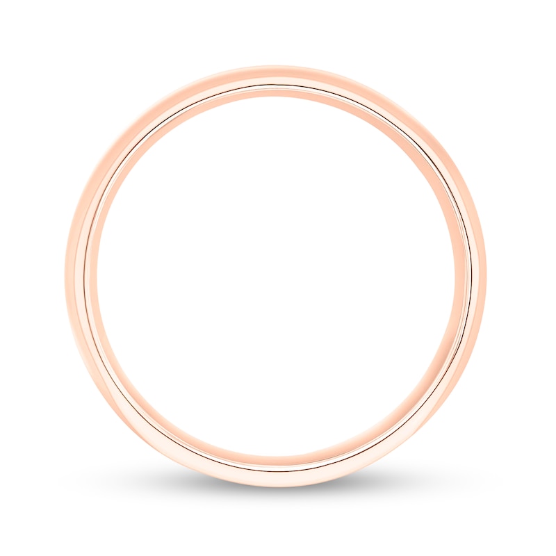 Main Image 3 of 6.0mm Engravable Low Dome Comfort-Fit Wedding Band in 10K Rose Gold (1 Line)