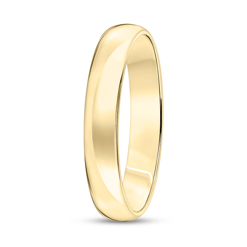 Main Image 2 of 4.0mm Engravable Low Dome Comfort-Fit Wedding Band in 14K Gold (1 Line)
