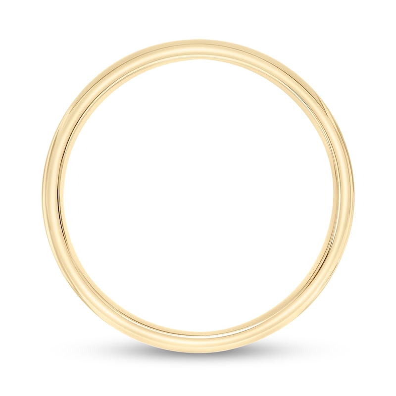 Main Image 3 of 4.0mm Engravable Low Dome Comfort-Fit Wedding Band in 14K Gold (1 Line)