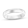 Thumbnail Image 1 of 4.0mm Engravable Low Dome Comfort-Fit Wedding Band in 14K White Gold (1 Line)