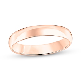 4.0mm Engravable Low Dome Comfort-Fit Wedding Band in 14K Rose Gold (1 Line)