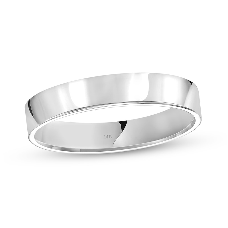 Main Image 1 of 4.0mm Engravable Flat Anniversary Band in 14K White Gold (1 Line)