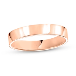 4.0mm Engravable Flat Anniversary Band in 14K Rose Gold (1 Line)