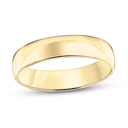 5.0mm Engravable Low Dome Comfort-Fit Wedding Band in 14K Gold (1 Line)