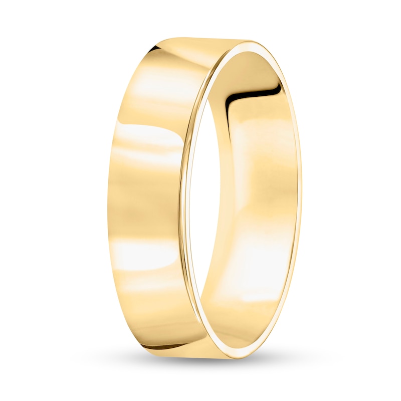 Main Image 2 of 6.0mm Engravable Flat Anniversary Band in 14K Gold (1 Line)