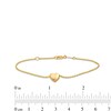 Thumbnail Image 3 of Child's Sliding Heart Adjustable Bracelet in 14K Gold - 6.0"