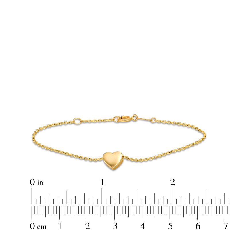 Main Image 3 of Child's Sliding Heart Adjustable Bracelet in 14K Gold - 6.0"
