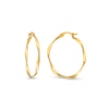 Thumbnail Image 1 of 25.0mm Loose Twist Hoop Earrings in Hollow 14K Gold
