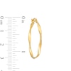 Thumbnail Image 3 of 25.0mm Loose Twist Hoop Earrings in Hollow 14K Gold