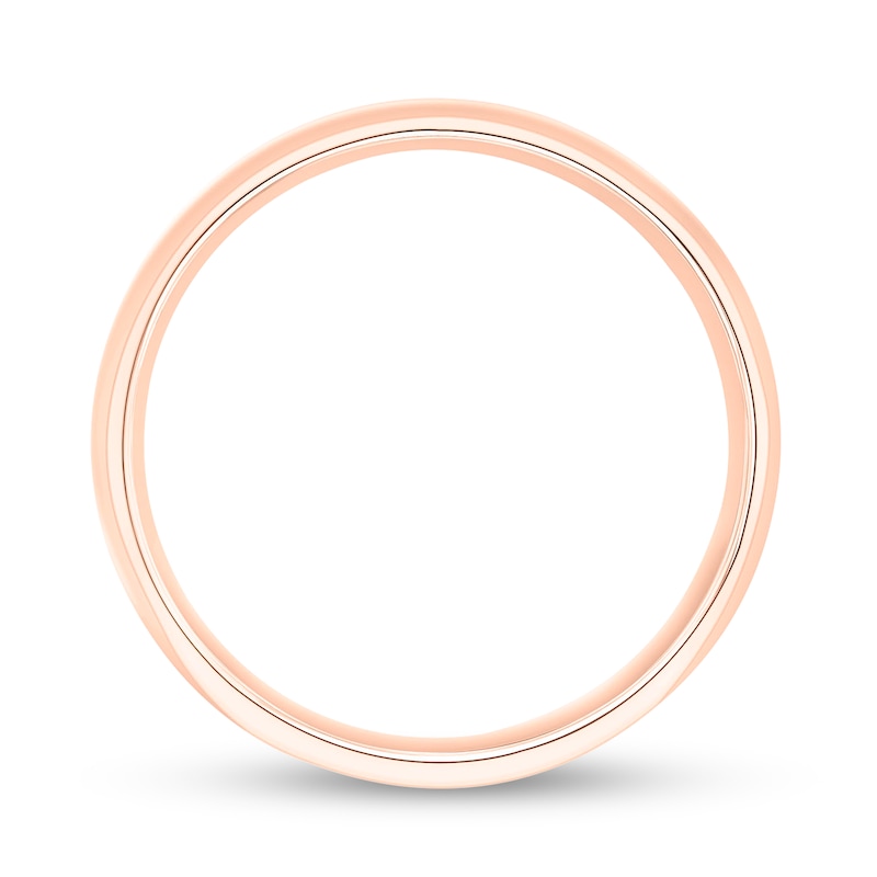 Main Image 3 of 6.0mm Engravable Low Dome Comfort-Fit Wedding Band in 14K Rose Gold (1 Line)