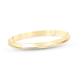 2.0mm Engravable Low Dome Comfort-Fit Wedding Band in 10K Gold (1 Line)