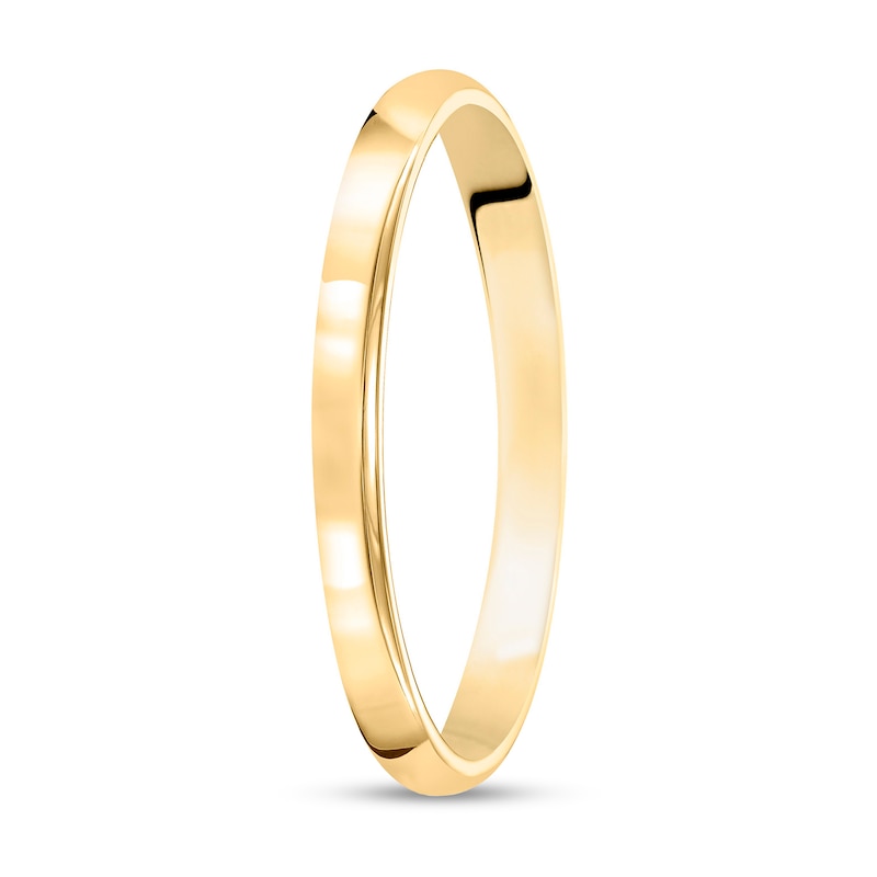 Main Image 2 of 2.0mm Engravable Low Dome Comfort-Fit Wedding Band in 10K Gold (1 Line)