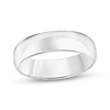 Thumbnail Image 1 of 6.0mm Engravable Low Dome Comfort-Fit Wedding Band in 14K White Gold (1 Line)