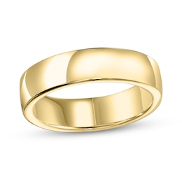 6.5mm Engravable Euro-Fit Wedding Band in 14K Gold (1 Line)