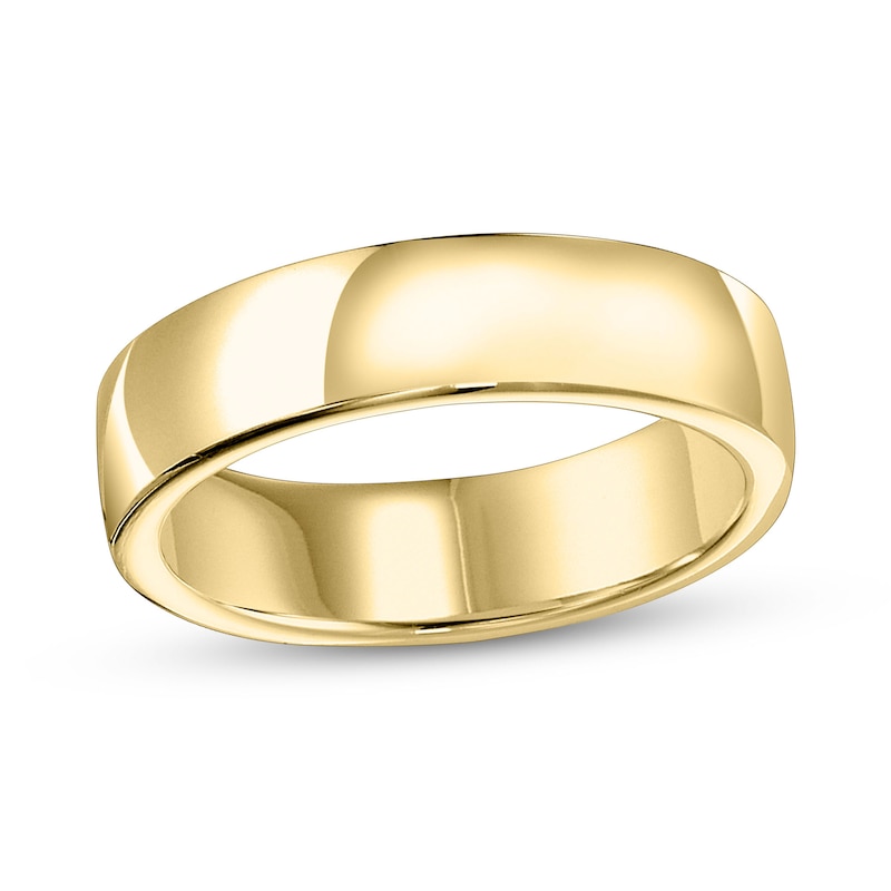 Main Image 1 of 6.5mm Engravable Euro-Fit Wedding Band in 14K Gold (1 Line)