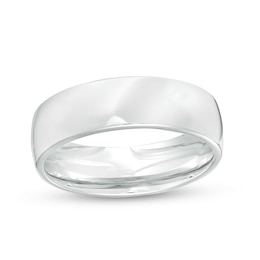 6.5mm Engravable Euro-Fit Wedding Band in 14K White Gold (1 Line)