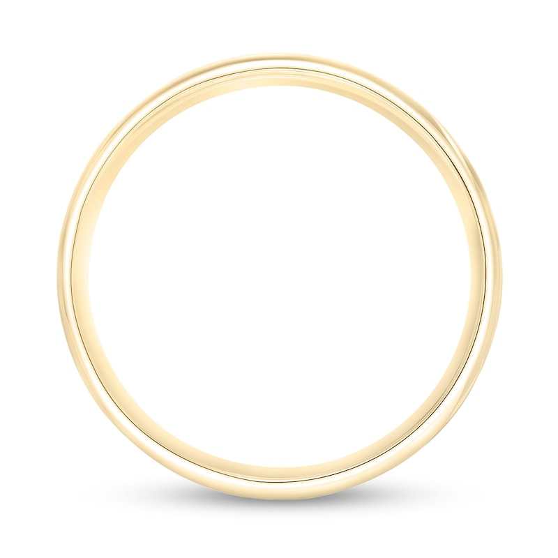 Main Image 3 of 5.0mm Engravable Low Dome Comfort-Fit Wedding Band in 14K Gold (1 Line)