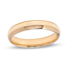 4.0mm Engravable Low Dome Comfort-Fit Wedding Band in 14K Gold (1 Line)