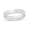 Thumbnail Image 1 of 4.0mm Engravable Flat Square-Edged Wedding Band in 14K White Gold (1 Line)