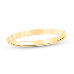 2.0mm Engravable Low Dome Comfort-Fit Wedding Band in 14K Gold (1 Line)