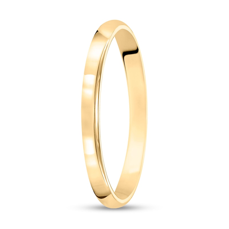 Main Image 2 of 2.0mm Engravable Low Dome Comfort-Fit Wedding Band in 14K Gold (1 Line)