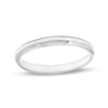 Thumbnail Image 0 of 2.0mm Engravable Low Dome Comfort-Fit Wedding Band in 10K White Gold (1 Line)