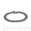 Thumbnail Image 4 of Vera Wang Men 1-3/4 CT. T.W. Black Diamond Curb Chain Bracelet in Sterling Silver with Black Ruthenium - 8.5"