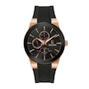 Thumbnail Image 0 of Men's Bulova Millennia Black IP and Rose-Tone Strap Watch with Black Dial (Model: 97C112)