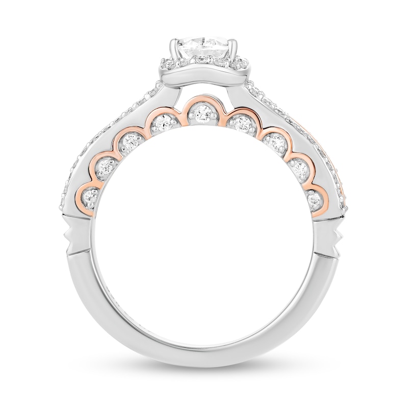 Main Image 3 of Collector's Edition Enchanted Disney The Little Mermaid 1 CT. T.W. Pear Diamond Engagement Ring in 14K Two-Tone Gold