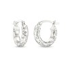 Thumbnail Image 0 of Diamond-Cut 13.0mm Hollow Tube Hoop Earrings in 14K White Gold