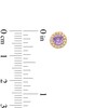 Thumbnail Image 2 of Child's 4.0mm Purple and White Cubic Zirconia Frame Stud Earrings in 14K Gold