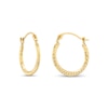 Thumbnail Image 1 of Child's 15.0mm Rope Edge Hoop Earrings in Hollow 14K Gold