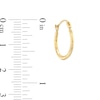 Thumbnail Image 2 of Child's 15.0mm Rope Edge Hoop Earrings in Hollow 14K Gold