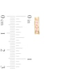 Thumbnail Image 2 of Child's 2.0mm Princess-Cut Pink Cubic Zirconia Huggie Hoop Earrings in 14K Gold