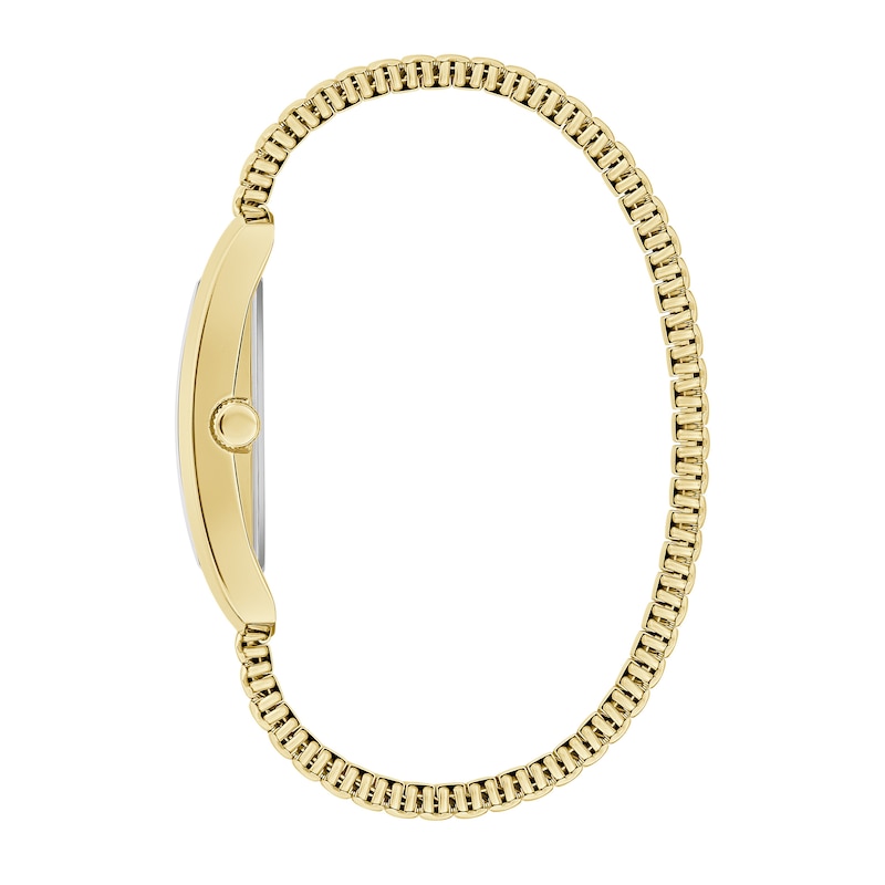 Main Image 2 of Men's Caravelle by Bulova Gold-Tone Expansion Watch with Rectangular Black Dial (Model: 44A122)